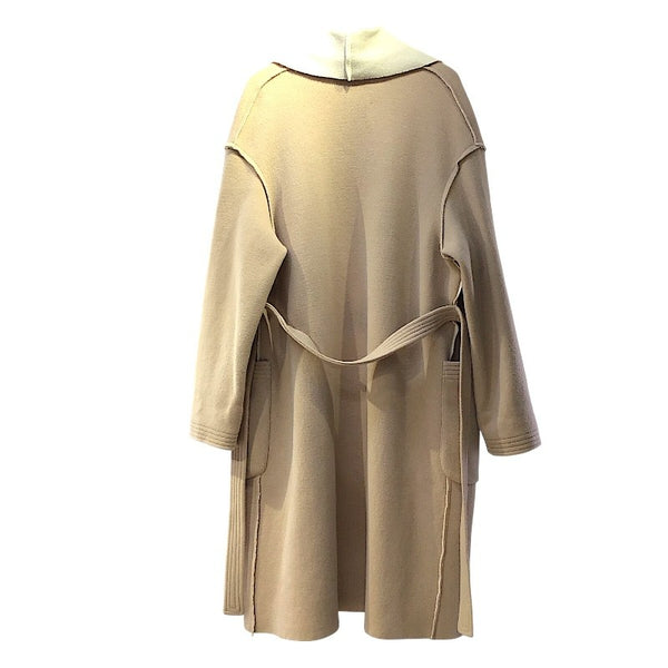ブルマリン BLUMARINE ニットコート AW/F 1 44 イタリア製 ベージュ ウール/カシミヤ/ナイロン レディース その他アウター