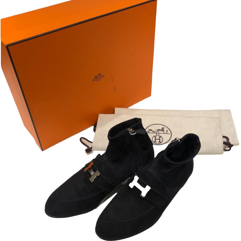 エルメス HERMES サントノーレコンスタンスショートブーツ ブラック レディース ブーツ