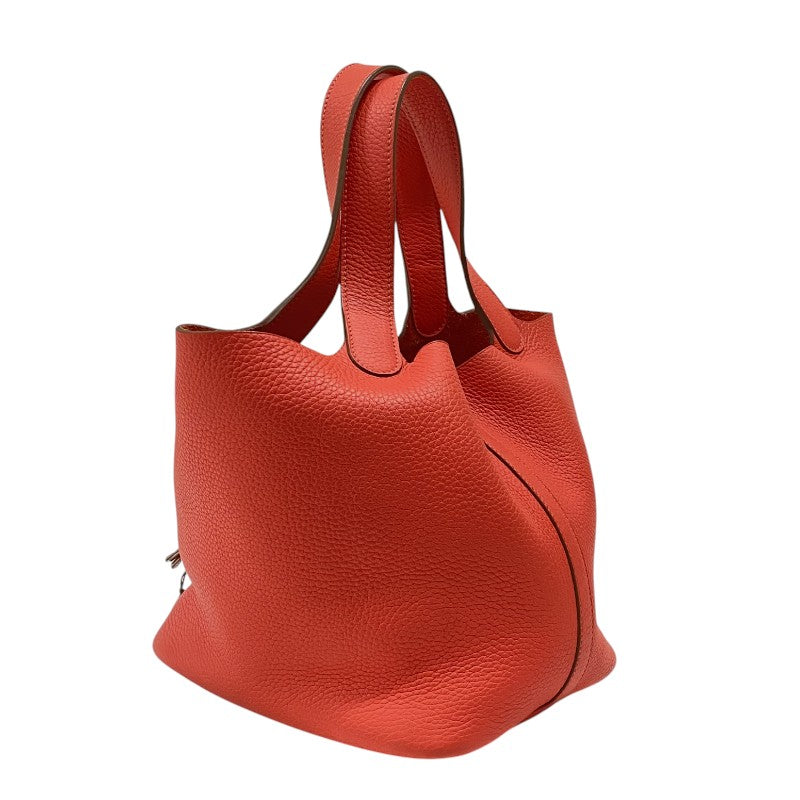 エルメス HERMES ピコタンロックMM □R刻 ローズジャイプール シルバー金具 トリヨンクレマンス レディース ハンドバッグ