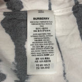 バーバリー BURBERRY ゼブラ柄レイヤード半袖シルクシャツ 4563035 ホワイト シルク メンズ 半袖シャツ