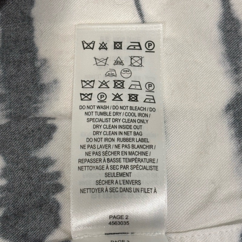 バーバリー BURBERRY ゼブラ柄レイヤード半袖シルクシャツ 4563035 ホワイト シルク メンズ 半袖シャツ