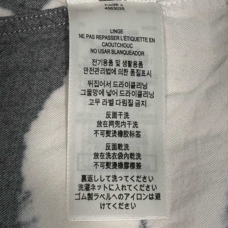 バーバリー BURBERRY ゼブラ柄レイヤード半袖シルクシャツ 4563035 ホワイト シルク メンズ 半袖シャツ