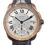 カルティエ Cartier カリブル ドゥ カルティエ 38mm WF100013 シルバー K18PG 自動巻き メンズ 腕時計