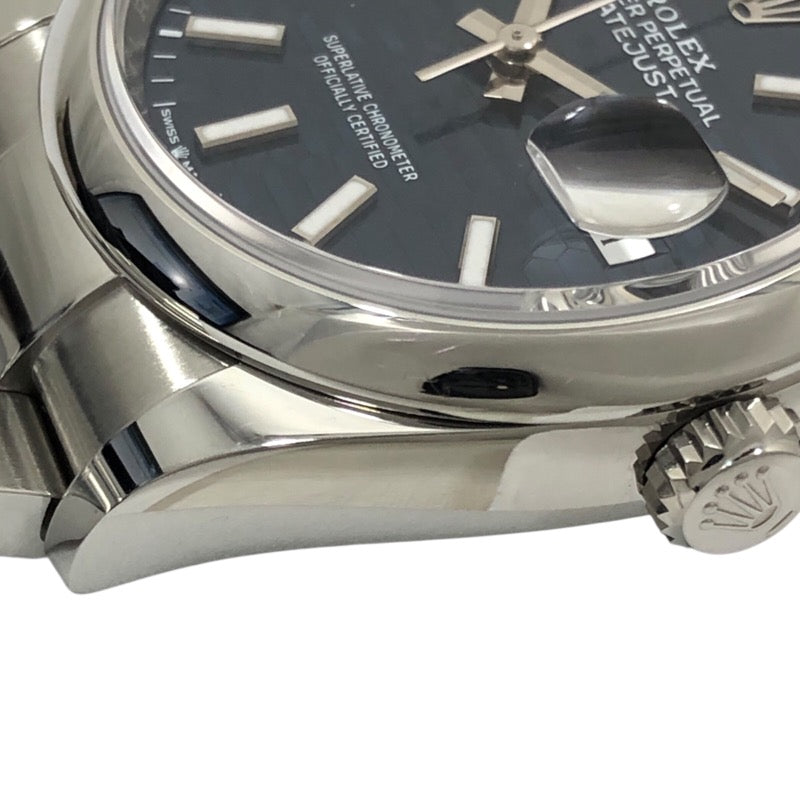 ロレックス ROLEX デイトジャスト36 ランダムシリアル 126200 ブライトブルー フルーテッドモチーフ オイスターブレス SS メンズ 腕時計