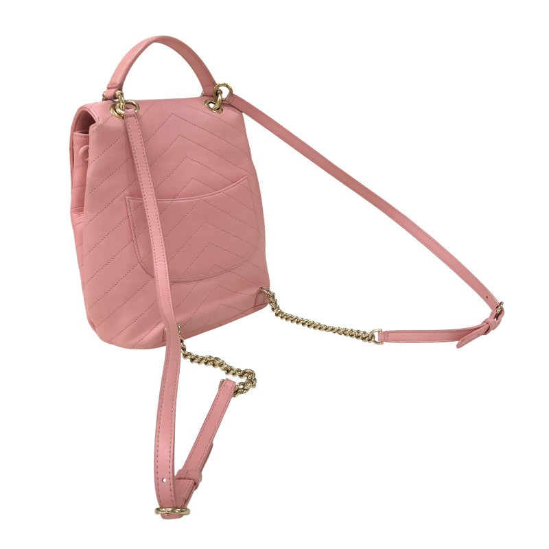 シャネル CHANEL Vステッチバッグパック AS0640 ピンク ゴールド シャネル CHANEL Vステッチバッグパック AS0640 ピンク ゴールド