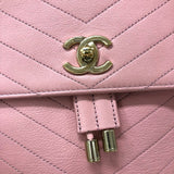シャネル CHANEL Vステッチバッグパック AS0640 ピンク ゴールド金具 カーフ レディース リュック・デイパック