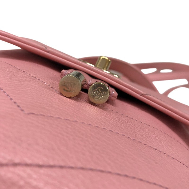 シャネル CHANEL Vステッチバッグパック AS0640 ピンク ゴールド金具 カーフ レディース リュック・デイパック