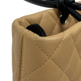シャネル CHANEL カンボンライントートPM A25166 ベージュ×ブラック カーフ レディース ハンドバッグ