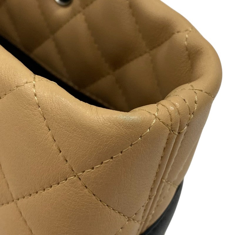 シャネル CHANEL カンボンライントートPM A25166 ベージュ×ブラック カーフ レディース ハンドバッグ