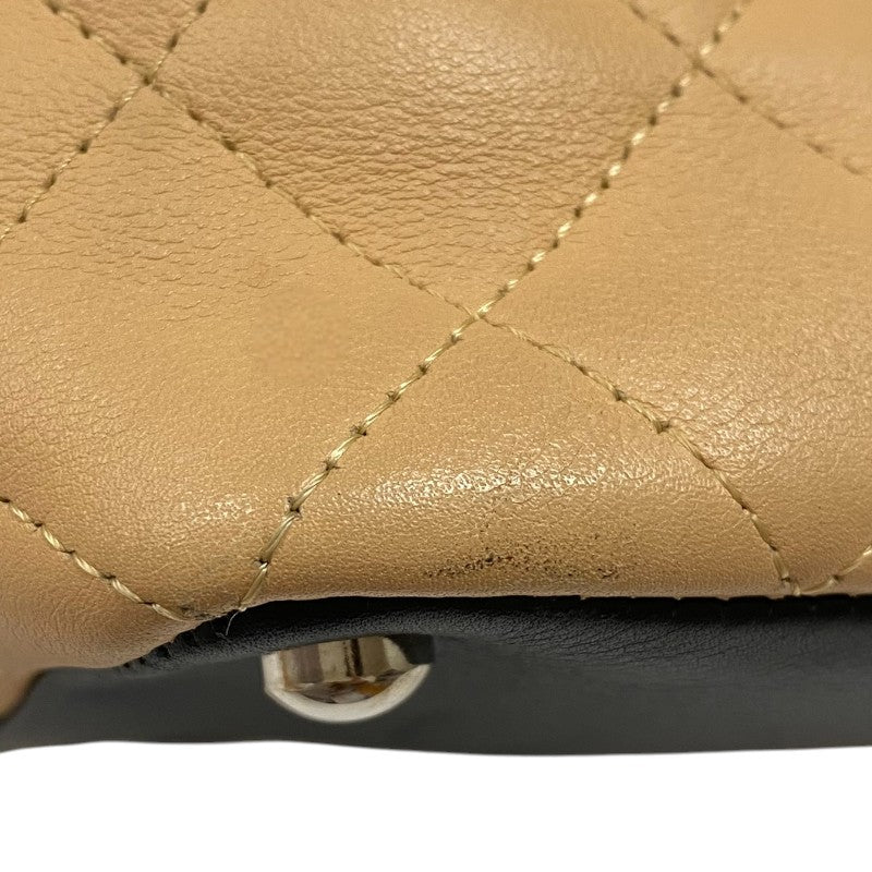 シャネル CHANEL カンボンライントートPM A25166 ベージュ×ブラック カーフ レディース ハンドバッグ