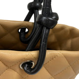 シャネル CHANEL カンボンライントートPM A25166 ベージュ×ブラック カーフ レディース ハンドバッグ
