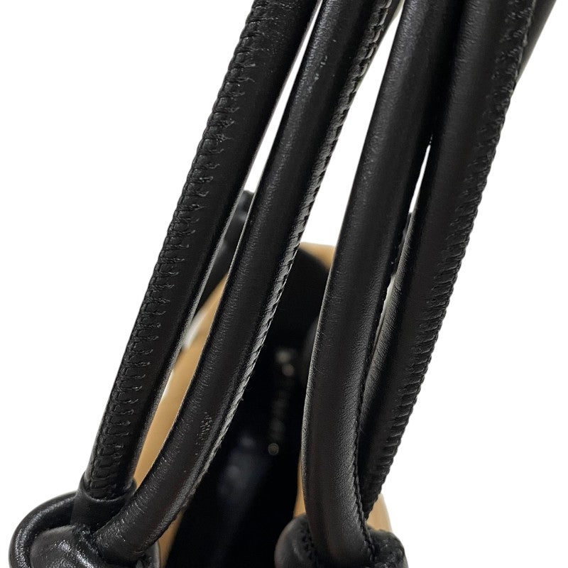 シャネル CHANEL カンボンライントートPM A25166 ベージュ×ブラック カーフ レディース ハンドバッグ