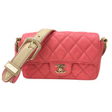 シャネル CHANEL マトラッセスモールショルダーバッグ AS2273 ピンク ゴールド金具 ソフトキャビアスキン レディース ショルダーバッグ