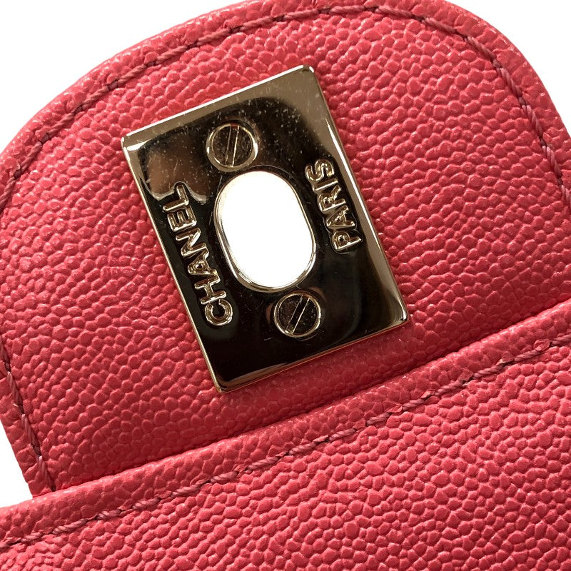シャネル CHANEL マトラッセスモールショルダーバッグ AS2273 ピンク ゴールド金具 ソフトキャビアスキン レディース ショルダーバッグ