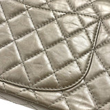 シャネル CHANEL 2.55 ラージ フラップバッグ A37587 15番台 ブロンズ エイジドカーフ レディース ショルダーバッグ