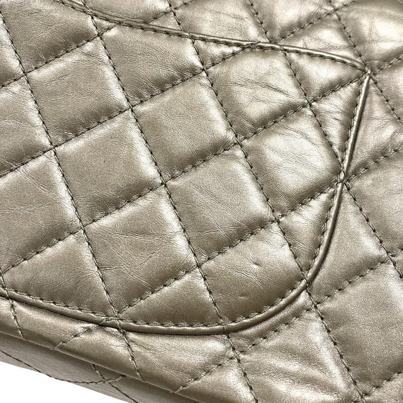 シャネル CHANEL 2.55 ラージ フラップバッグ A37587 15番台 ブロンズ エイジドカーフ レディース ショルダーバッグ