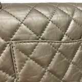 シャネル CHANEL 2.55 ラージ フラップバッグ A37587 15番台 ブロンズ エイジドカーフ レディース ショルダーバッグ