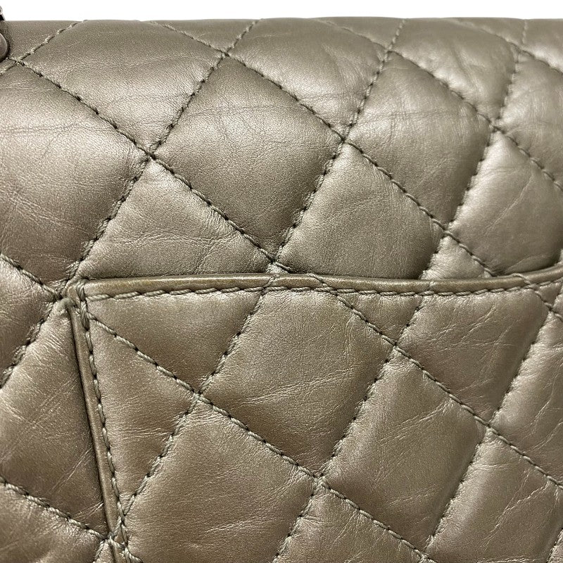 シャネル CHANEL 2.55 ラージ フラップバッグ A37587 15番台 ブロンズ エイジドカーフ レディース ショルダーバッグ