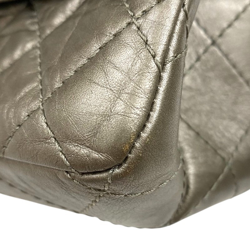 シャネル CHANEL 2.55 ラージ フラップバッグ A37587 15番台 ブロンズ エイジドカーフ レディース ショルダーバッグ