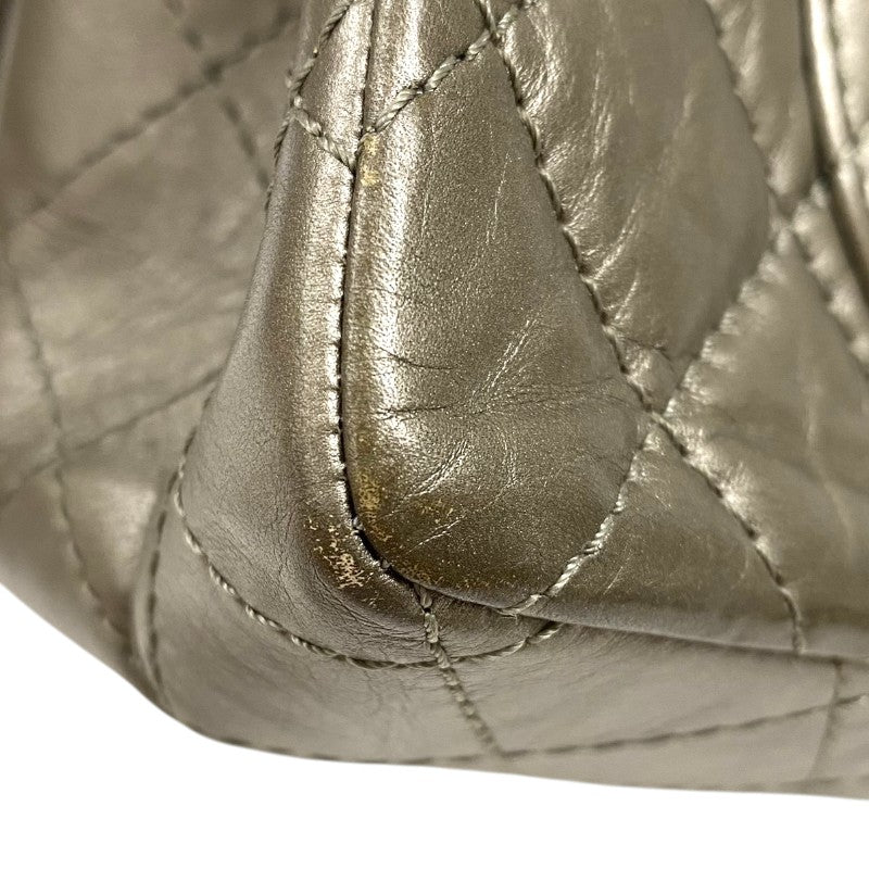 シャネル CHANEL 2.55 ラージ フラップバッグ A37587 15番台 ブロンズ エイジドカーフ レディース ショルダーバッグ