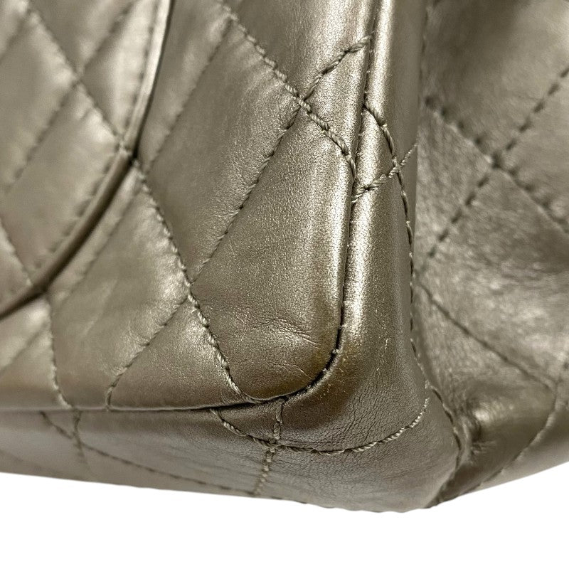 シャネル CHANEL 2.55 ラージ フラップバッグ A37587 15番台 ブロンズ エイジドカーフ レディース ショルダーバッグ