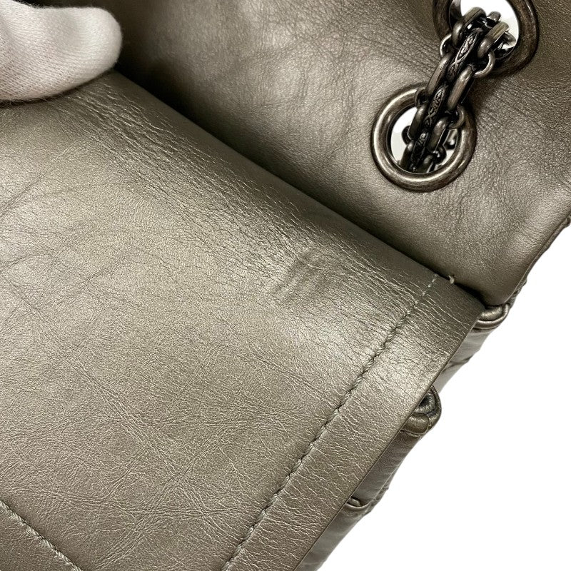 シャネル CHANEL 2.55 ラージ フラップバッグ A37587 15番台 ブロンズ エイジドカーフ レディース ショルダーバッグ