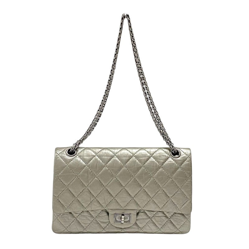 シャネル CHANEL 2.55 ラージ フラップバッグ A37587 15番台 ブロンズ エイジドカーフ レディース ショルダーバッグ