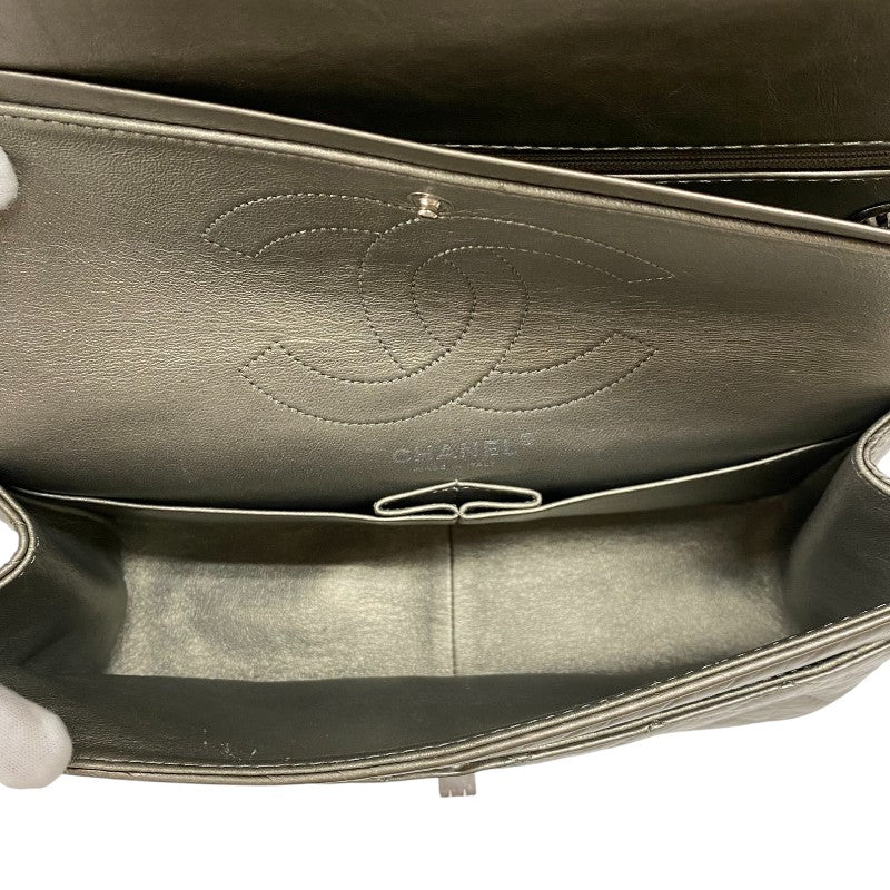 シャネル CHANEL 2.55 ラージ フラップバッグ A37587 15番台 ブロンズ エイジドカーフ レディース ショルダーバッグ