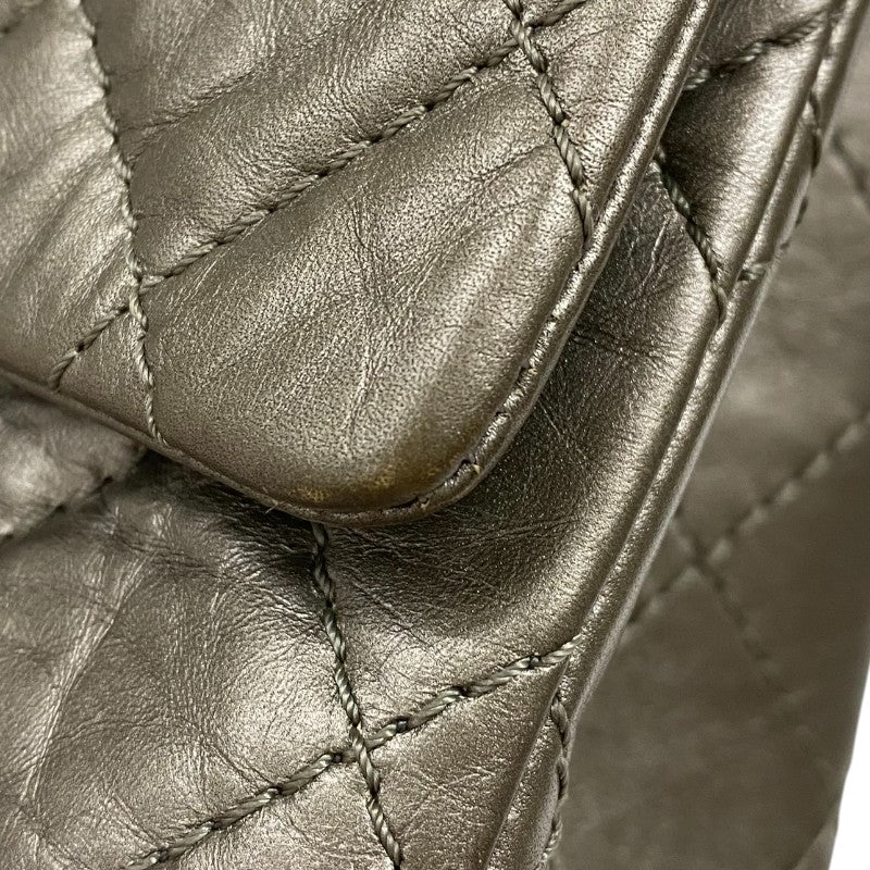 シャネル CHANEL 2.55 ラージ フラップバッグ A37587 15番台 ブロンズ エイジドカーフ レディース ショルダーバッグ