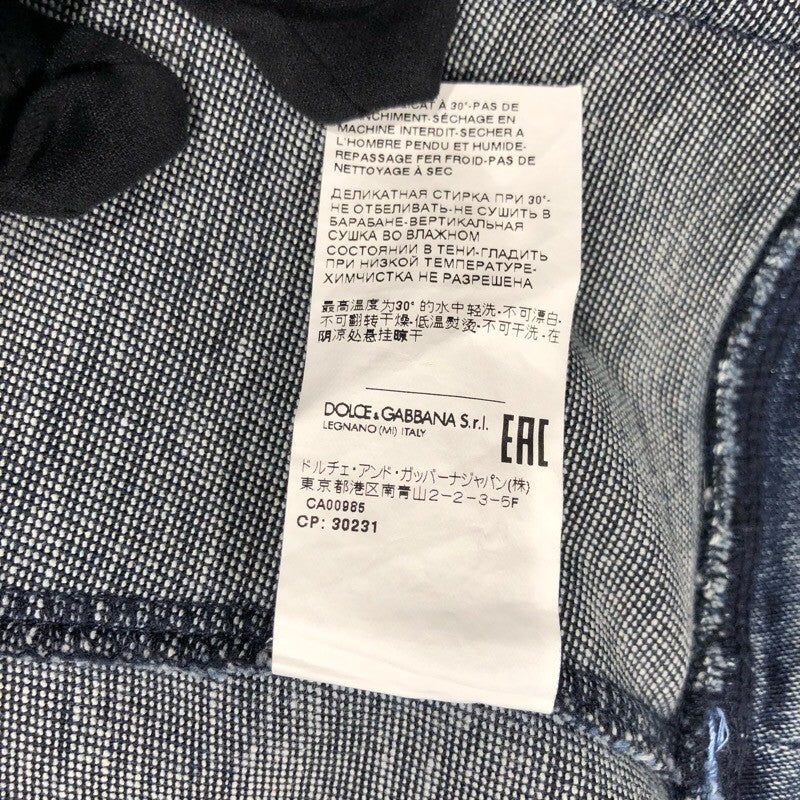 ドルチェ＆ガッバーナ Dolce & Gabbana ロゴプリントデニムスウェットパーカー G9ZU0T コットン メンズ パーカー