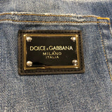 ドルチェ＆ガッバーナ Dolce & Gabbana ダメージデニムパンツ GY07CD ブルー コットン メンズ デニムパンツ