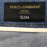 ドルチェ＆ガッバーナ Dolce & Gabbana ダメージデニムパンツ GY07CD ブルー コットン メンズ デニムパンツ