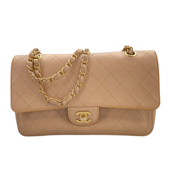 シャネル CHANEL マトラッセ25 A01112 24番台 ベージュ カーフスキン レディース ショルダーバッグ