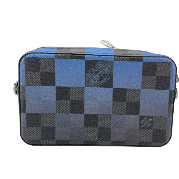 ルイ・ヴィトン LOUIS VUITTON アルファ・ウェアラブル ウォレット N60414 ブルー ダミエ・グラフィット メンズ ショルダーバッグ