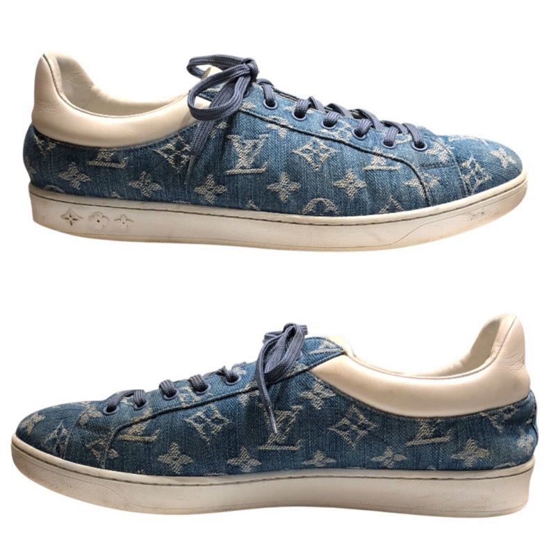 ルイ・ヴィトン LOUIS VUITTON ルクセンブルクライン ローカットスニーカー ブルー デニム メンズ スニーカー