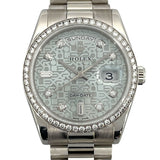 ロレックス ROLEX デイデイト36 ホリコン アイスブルー K番 118346A アイスブルー Pt950 自動巻き メンズ 腕時計