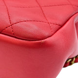 シャネル CHANEL マトラッセトップハンドルバッグ AS1358 29番台 レッド ゴールド金具 ラムスキン レディース ショルダーバッグ