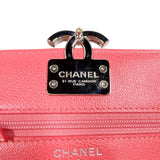 シャネル CHANEL マトラッセ チェーンウォレット A84428 ピンク シルバー金具 キャビア レディース ショルダーバッグ