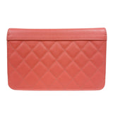 シャネル CHANEL マトラッセ チェーンウォレット A84428 ピンク シルバー金具 キャビア レディース ショルダーバッグ