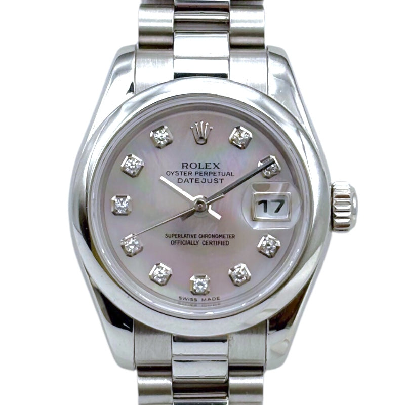 ロレックス ROLEX デイトジャスト26　ピンクシェル 179166NG ピンクシェル レディース 腕時計