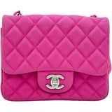 シャネル CHANEL ミニマトラッセ18 A35200 17番台 ピンク/シルバー金具 マットキャビアスキン レディース ショルダーバッグ