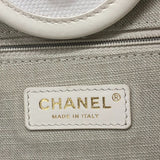 シャネル CHANEL ドーヴィルGM A66941 ホワイト ゴールド金具 キャンバス レディース トートバッグ