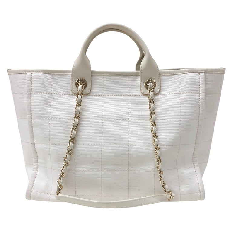 シャネル CHANEL ドーヴィルGM A66941 ホワイト ゴールド金具