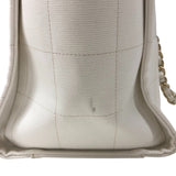 シャネル CHANEL ドーヴィルGM A66941 ホワイト ゴールド金具 キャンバス レディース トートバッグ
