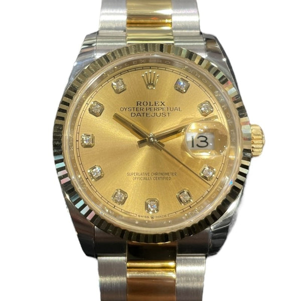 ロレックス ROLEX デイトジャスト36 126233G ゴールド K18/SS メンズ 腕時計