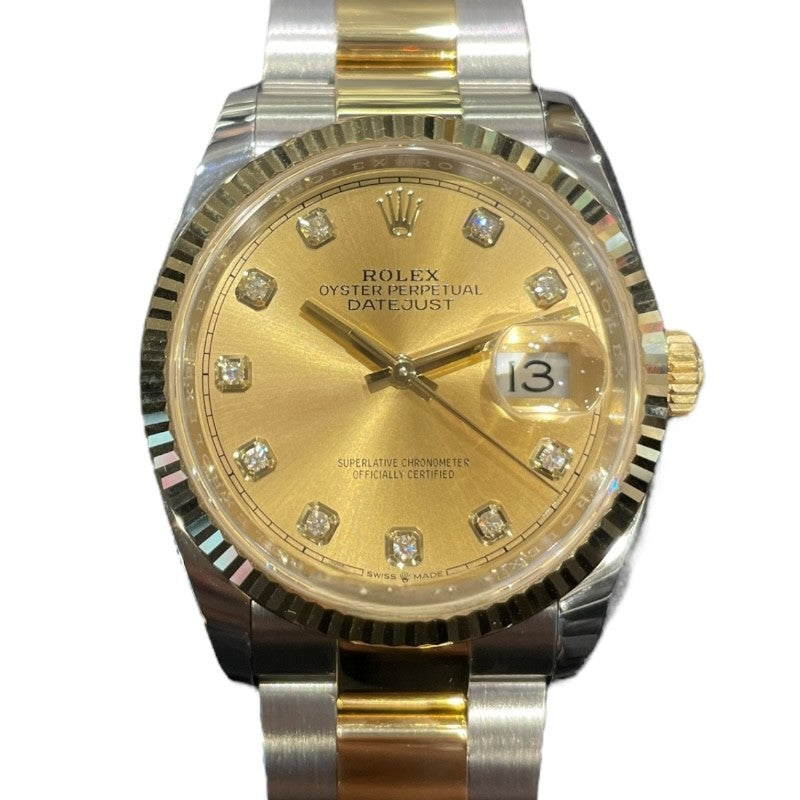 ロレックス ROLEX デイトジャスト36 126233G ゴールド K18/SS メンズ 腕時計