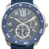 カルティエ Cartier カリブルドゥカルティエ ダイバー WSCA0010 ブルー SS/ラバーベルト 自動巻き メンズ 腕時計