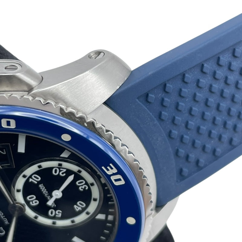 カルティエ Cartier カリブルドゥカルティエ ダイバー WSCA0010 ブルー SS/ラバーベルト 自動巻き メンズ 腕時計