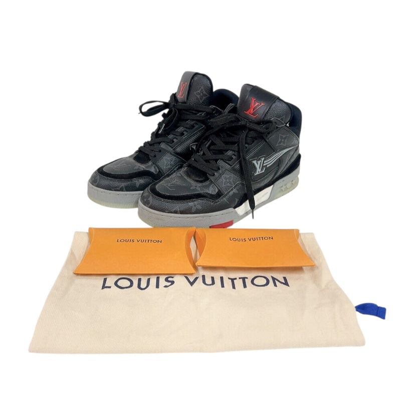 ルイ・ヴィトン LOUIS VUITTON トレイナーライン　ローカットスニーカー GO0260 ブラック/グレー PVC メンズ スニーカー