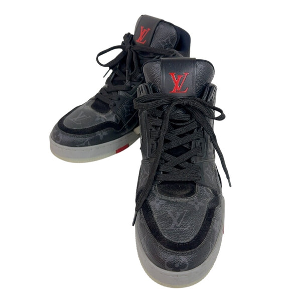 ルイ・ヴィトン LOUIS VUITTON トレイナーライン　ローカットスニーカー GO0260 ブラック/グレー PVC メンズ スニーカー
